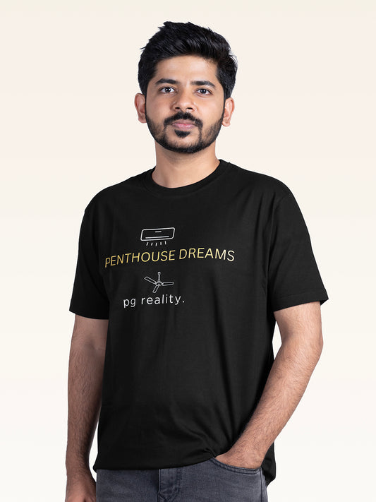 funny-graphic-tshirt-citylife-reality-housing-pglife-rent-penthouse