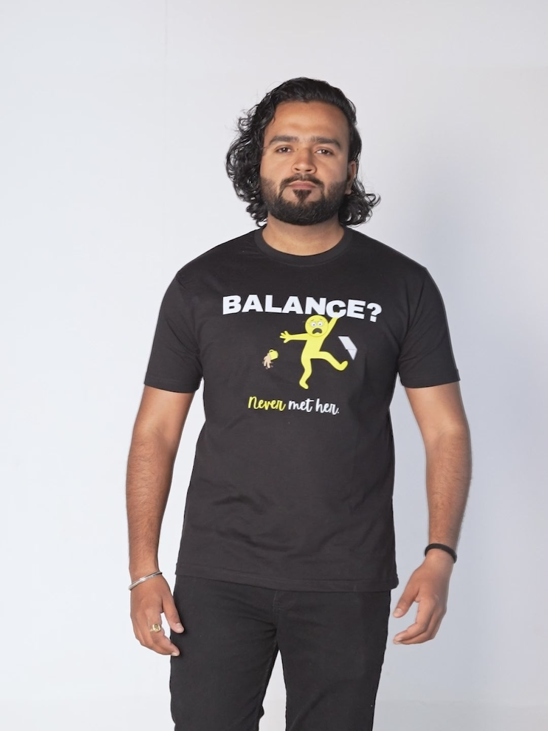 funny-graphic-office-tshirt-startup-tshirt-work life balance-techie-black-tshirt-video